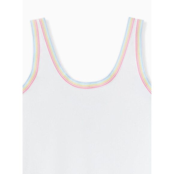 Torrid Bright White Foxy Scoop Neck Ribbed Ringer Bodysuit 2X 18/20 NWT - Picture 9 of 9